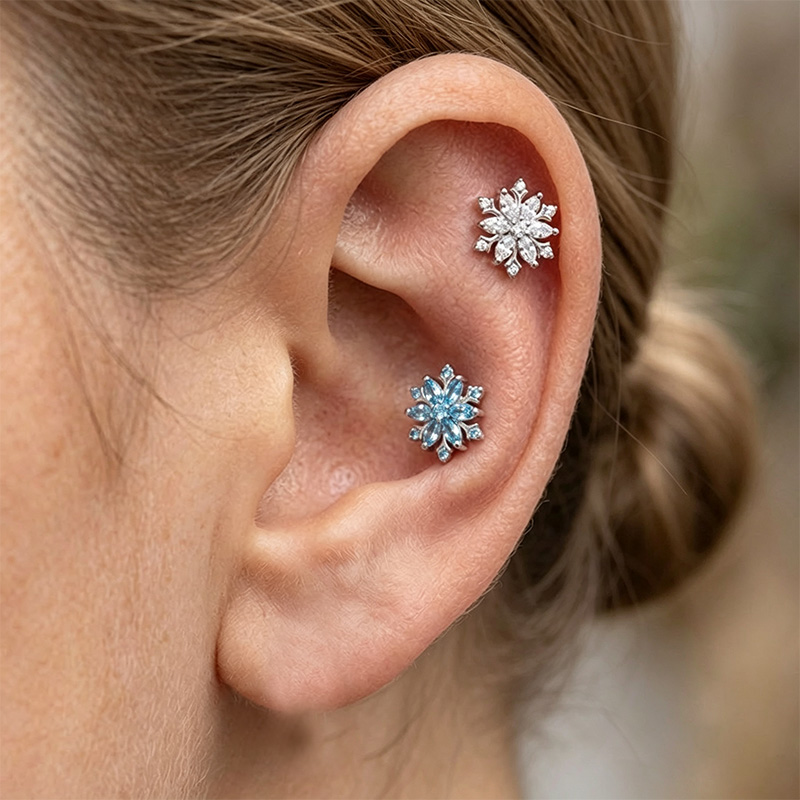 Brinco de Titânio ASTM F136 co - Tragus Flat Back avaliação e preço