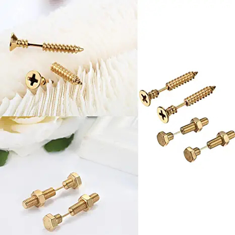 2-3 pares punk parafuso parafu - Body Jewelry Changing Kit avaliação e preço